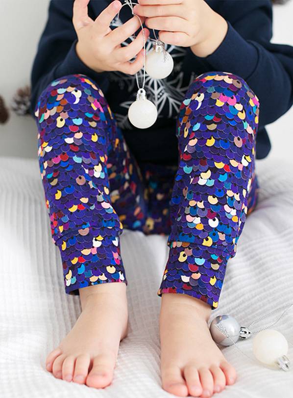 FRED & NOAH Purple Sequins Legging 2-3 Years